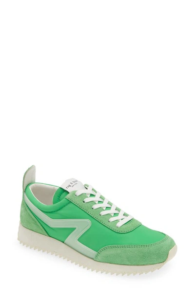 Rag & Bone Retro Runner Sneaker In Neon Green Leather