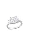 DELMAR DELMAR OCTAGON CUT & ASSCHER CUT MOISSANITE RING