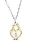 Delmar Enamel Heart Locket Pendant Necklace In Yellow