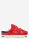 Moon Boot Nylon Mules W/ Laces In Red