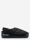 Moon Boot Mb Sandal Band Nylon Woman Sneakers Black Size 8-8.5 Textile Fibers In Black