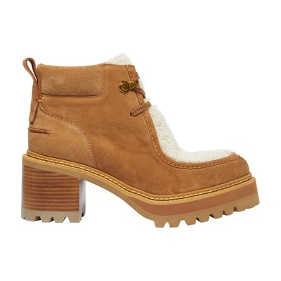 See By Chloé Heeled Ankle Boots In Tan