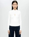 Re/done Keyhole Mock Neck Top In Xs