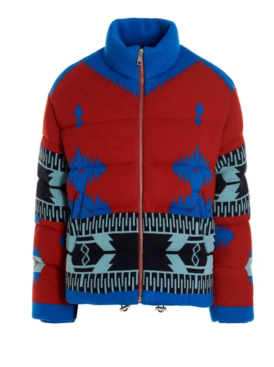 Alanui Icon Jacquard Padded Jacket In Red