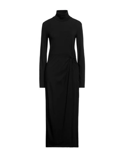 Ottod'ame Woman Midi Dress Black Size 6 Viscose, Elastane