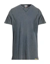 Distretto 12 Man T-shirt Slate Blue Size Xl Cotton