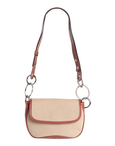 I Oe F Woman Shoulder Bag Sand Size - Soft Leather In Beige