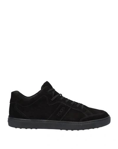 Tod's Man Sneakers Midnight Blue Size 7.5 Leather In Brown