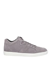 Tod's Man Sneakers Grey Size 7 Leather In Grey