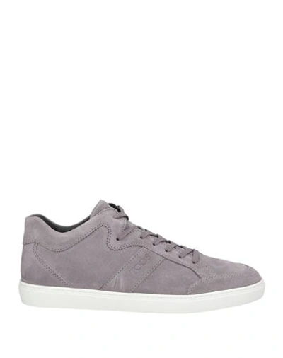 Tod's Man Sneakers Grey Size 7 Leather
