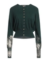 Ballantyne Woman Cardigan Dark Green Size 6 Cashmere