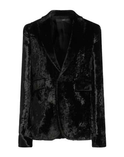 Sapio Woman Suit Jacket Black Size 16 Polyester