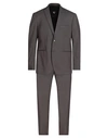 Frankie Morello Man Suit Steel Grey Size 46 Cotton, Viscose, Elastane In Grey