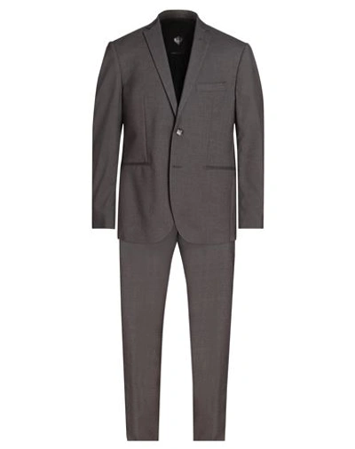 Frankie Morello Man Suit Steel Grey Size 46 Cotton, Viscose, Elastane