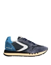 Valsport Man Sneakers Midnight Blue Size 9.5 Nylon, Soft Leather