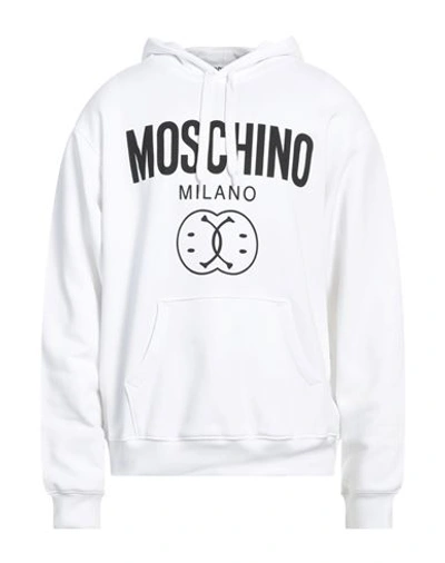 Moschino Man Sweatshirt White Size 42 Organic Cotton