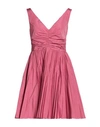 Red Valentino Woman Short Dress Magenta Size 4 Polyester In Magenta