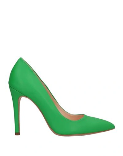 25.10 Per Maurizio Collection Woman Pumps Emerald Green Size 9 Soft Leather