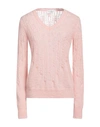 Bellwood Woman Sweater Pink Size S Mohair Wool, Alpaca Wool, Polyamide