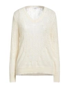 Bellwood Woman Sweater Ivory Size M Mohair Wool, Alpaca Wool, Polyamide In White