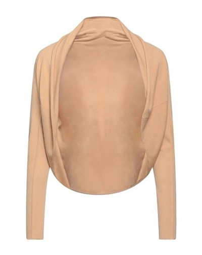 Vicolo Woman Shrug Camel Size Onesize Viscose, Polyester In Beige