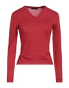 Aragona Woman Sweater Red Size 10 Merino Wool