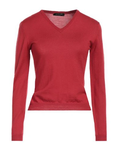 Aragona Woman Sweater Red Size 10 Merino Wool