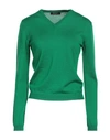 Aragona Woman Sweater Green Size 8 Merino Wool