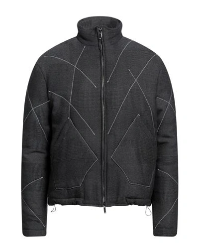 Emporio Armani Man Down Jacket Lead Size 40 Virgin Wool In Grey