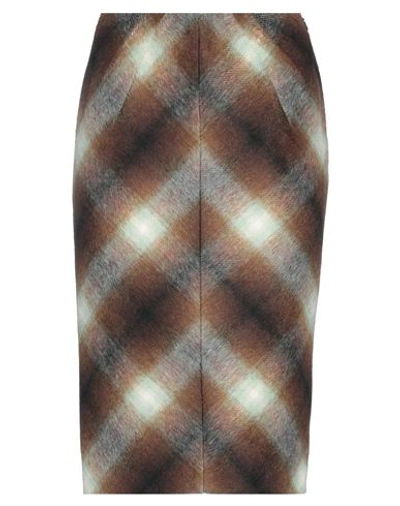 N°21 Woman Midi Skirt Brown Size 4 Acrylic, Polyester, Wool, Polyamide, Textile Fibers