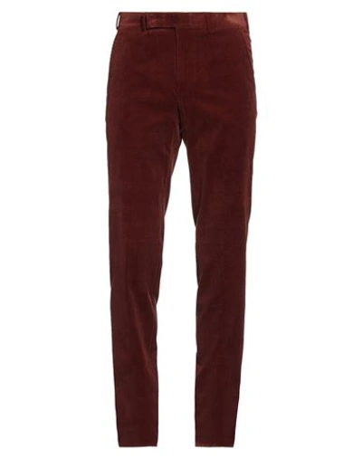 Zegna Man Pants Rust Size 42 Cotton, Cashmere, Elastane In Red