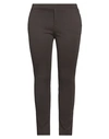 1-one Woman Pants Dark Brown Size 8 Viscose, Polyamide, Elastane