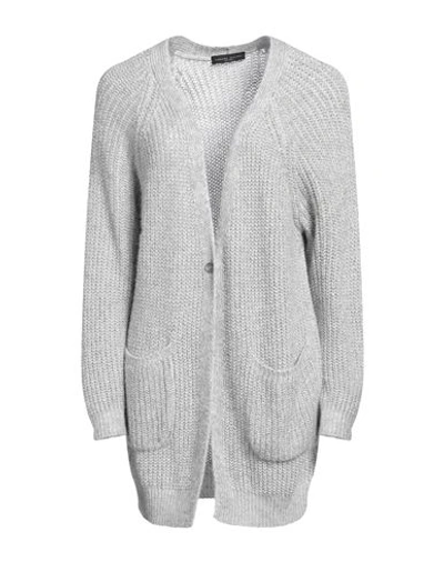 Fabiana Filippi Woman Cardigan Light Grey Size 8 Alpaca Wool, Mohair Wool, Polyamide, Polyester, Met