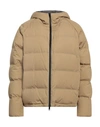 Monobi Man Down Jacket Beige Size Xl Cotton In Beige