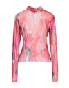 MSGM MSGM WOMAN T-SHIRT FUCHSIA SIZE 4 POLYAMIDE, ELASTANE