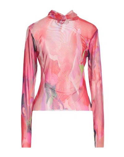 Msgm Woman T-shirt Fuchsia Size 4 Polyamide, Elastane In Pink