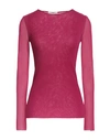 Fuzzi Woman Sweater Fuchsia Size L Polyamide In Pink