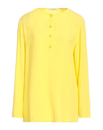 Le Streghe Woman Blouse Yellow Size M Viscose In Yellow