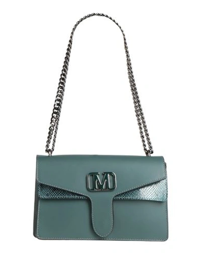 Marc Ellis Woman Shoulder Bag Deep Jade Size - Soft Leather In Green