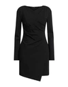 Plein Sud Woman Short Dress Black Size 4 Viscose, Polyamide, Elastane