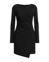 Plein Sud Woman Short Dress Black Size 4 Viscose, Polyamide, Elastane In Black