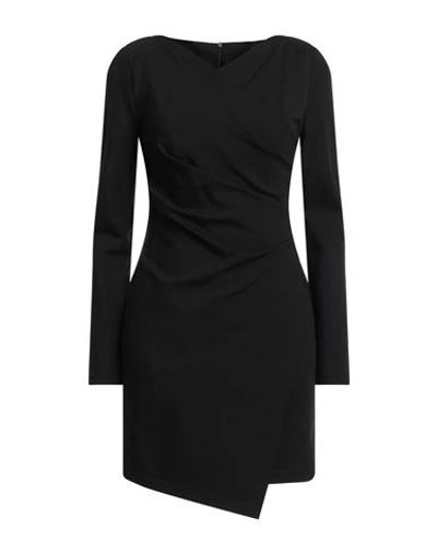 Plein Sud Woman Short Dress Black Size 4 Viscose, Polyamide, Elastane