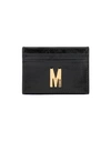Moschino Woman Document Holder Black Size - Soft Leather