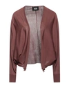 Alpha Studio Woman Cardigan Brown Size 10 Merino Wool, Tencel In Brown