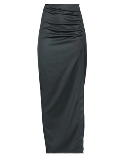 Marsēm Woman Maxi Skirt Dark Green Size 6 Polyester, Viscose, Elastane