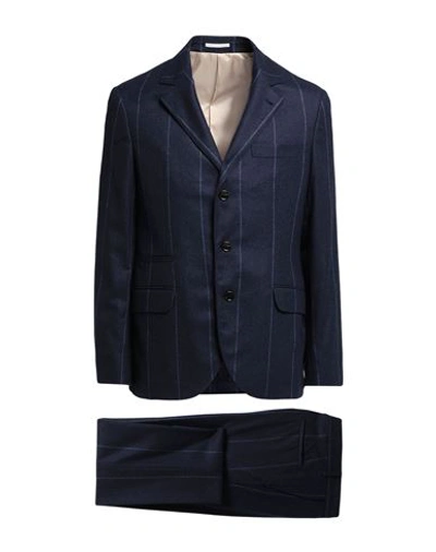 Brunello Cucinelli Man Suit Navy Blue Size 38 Wool, Silk, Cashmere