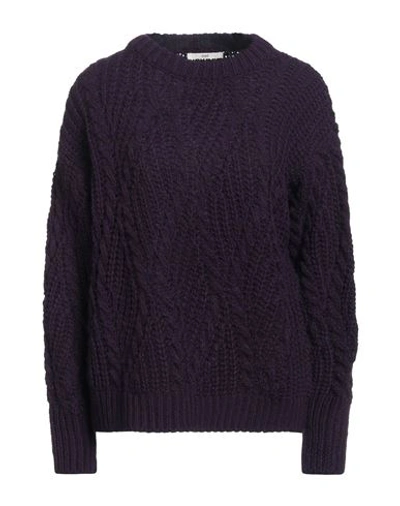 Hod Woman Sweater Deep Purple Size M Acrylic, Viscose, Wool, Alpaca Wool