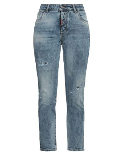 Malebolge Viii Woman Jeans Blue Size 6 Cotton, Elastane