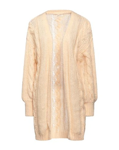 Vicolo Woman Cardigan Cream Size Onesize Acrylic, Mohair Wool, Polyamide In White