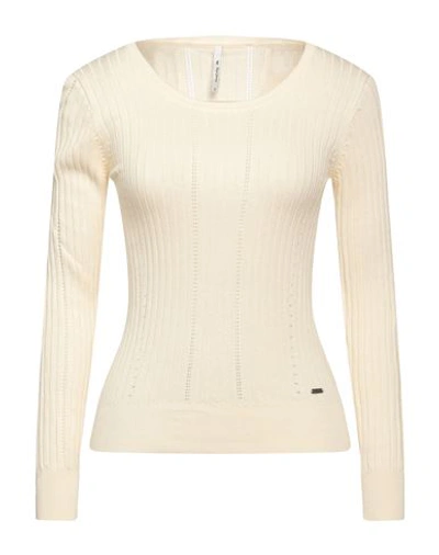 Pepe Jeans Woman Sweater Ivory Size Xs Viscose, Cotton In White
